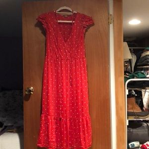Old navy wrap waist polka dot mini dress